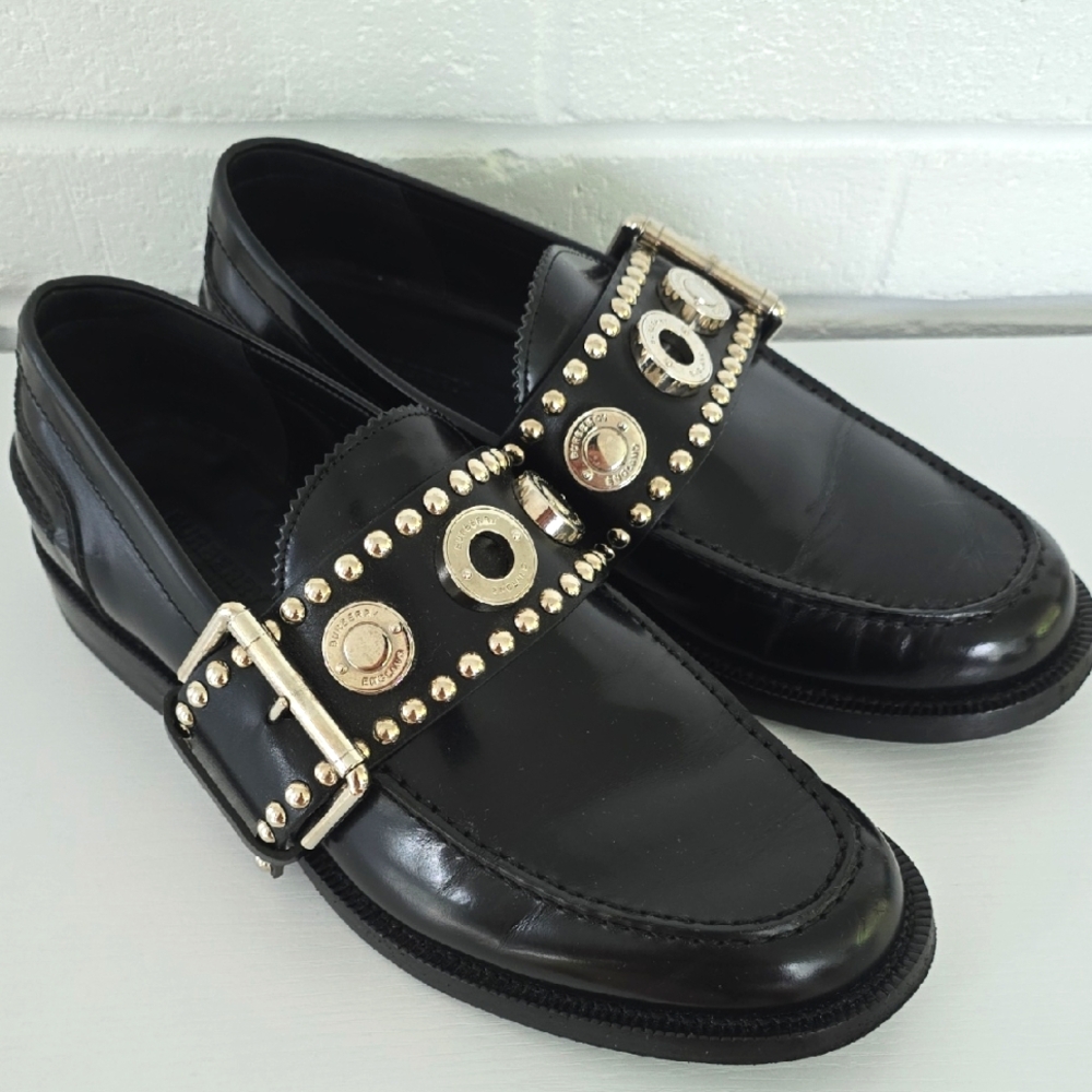 Burberry Black Marita Loafers Size 42